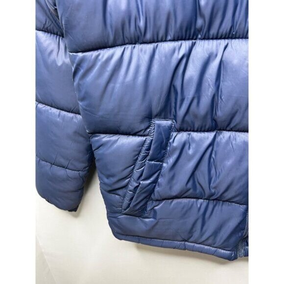 Old Navy Mens Puffer Jacket Navy Blue & Burgandy Polyester & Nylon Size Small - Picture 3 of 11